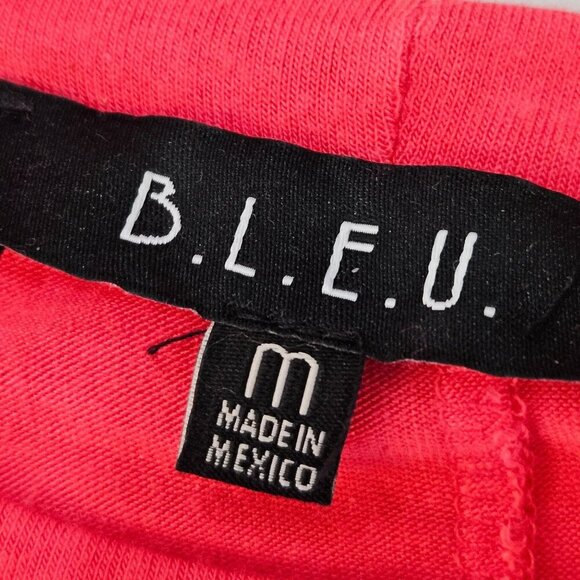 Sleeveless B.L.E.U. Red Tunic Top Medium Rhinestone Accents - Picture 4 of 7